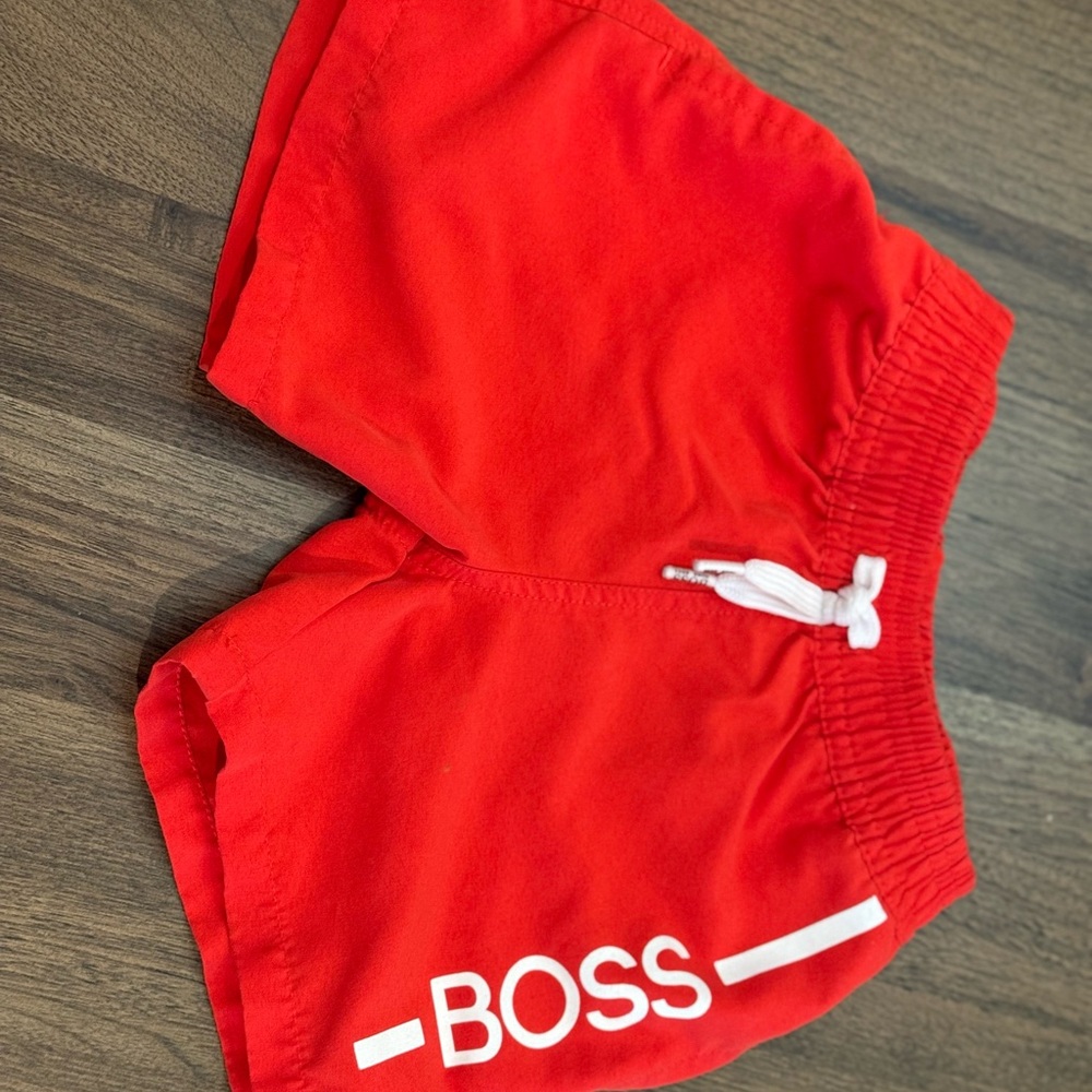 BOSS Red Shorts with Elastic Waistband and Sporty Design